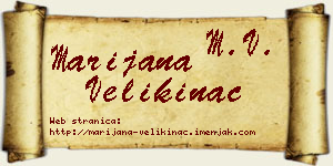 Marijana Velikinac vizit kartica